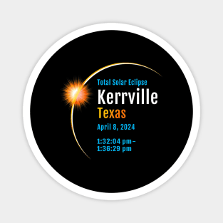 Kerrville Texas Tx Total Solar Eclipse 2024 1 Magnet